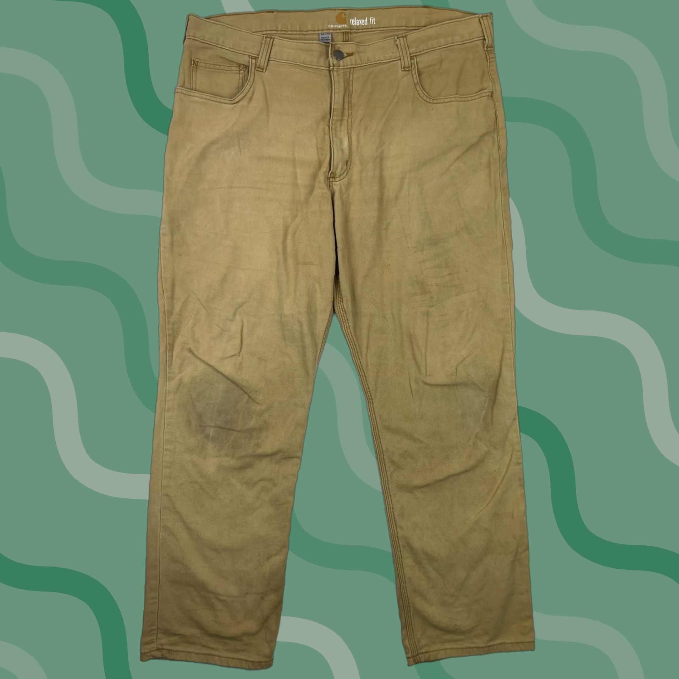 Carhartt Carhartt Men's Relaxed Fit Canvas Work Pants 38x30 Brown 5-Pocket Classic Size US 38 / EU 54 - 1 Thumbnail