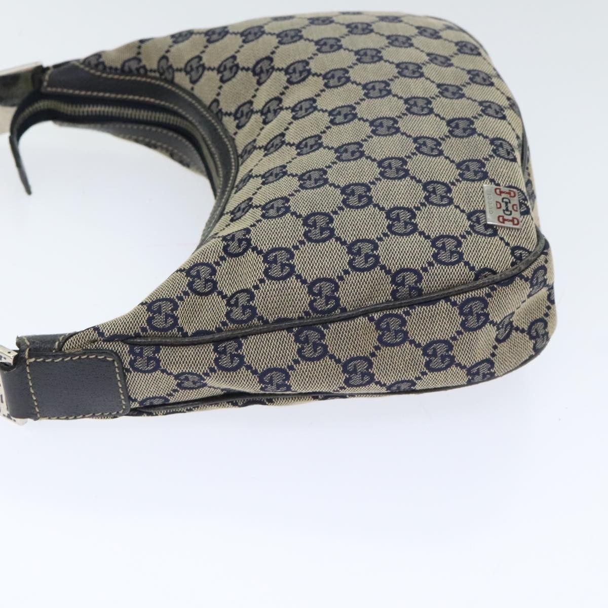 Gucci GUCCI GG Canvas Sherry Line Hand Bag Navy Silver Red Size ONE SIZE - 5 Thumbnail