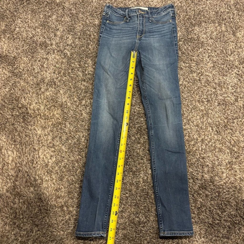Hollister Hollister Classic Blue Denim Skinny Jeans Size 25" / US 0 / IT 36 - 3 Thumbnail