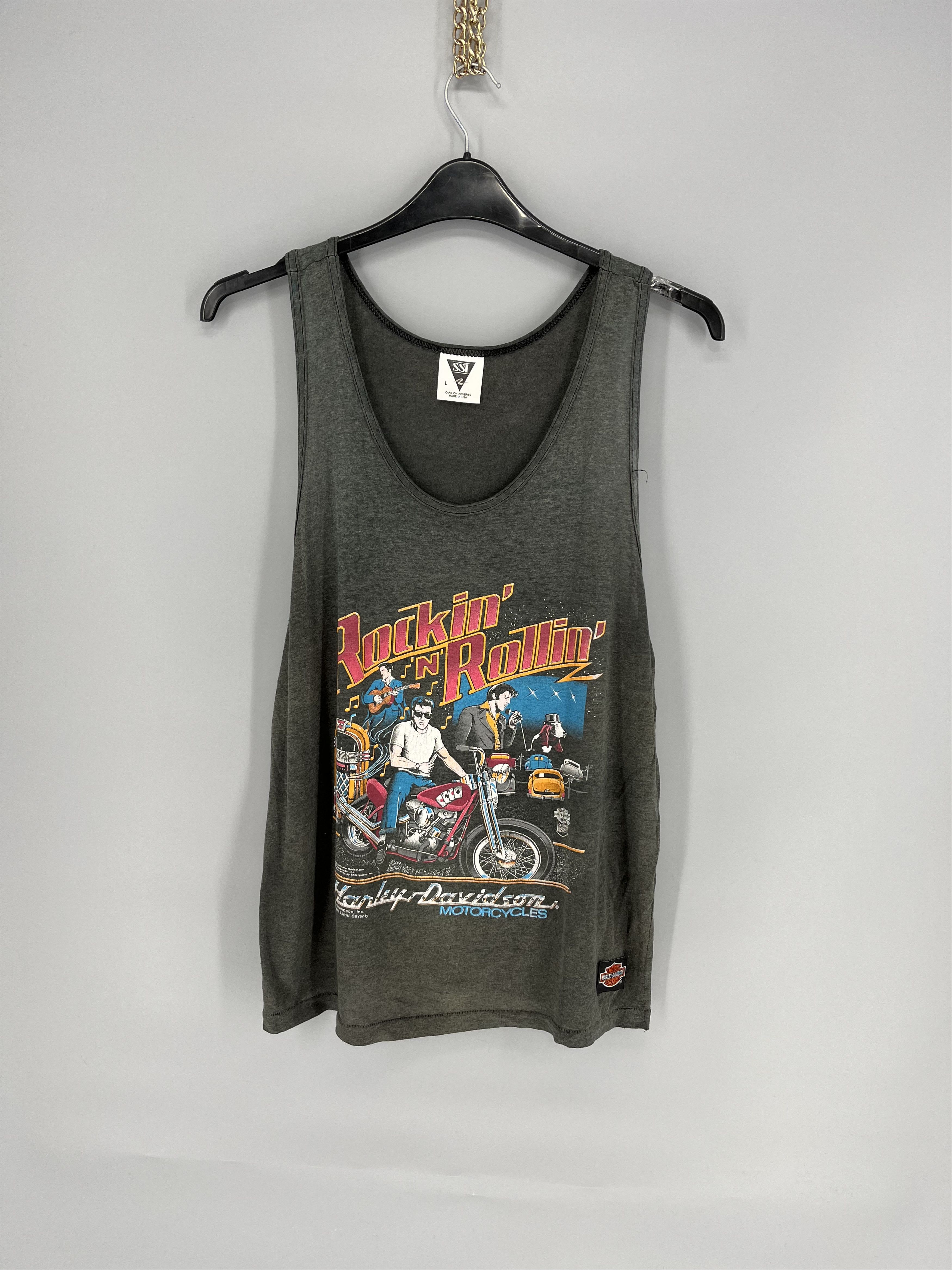 Harley Davidson 1987 Harley Davidson Elvis Presley Single Stitch vintage Size US L / EU 52-54 / 3 - 1 Thumbnail