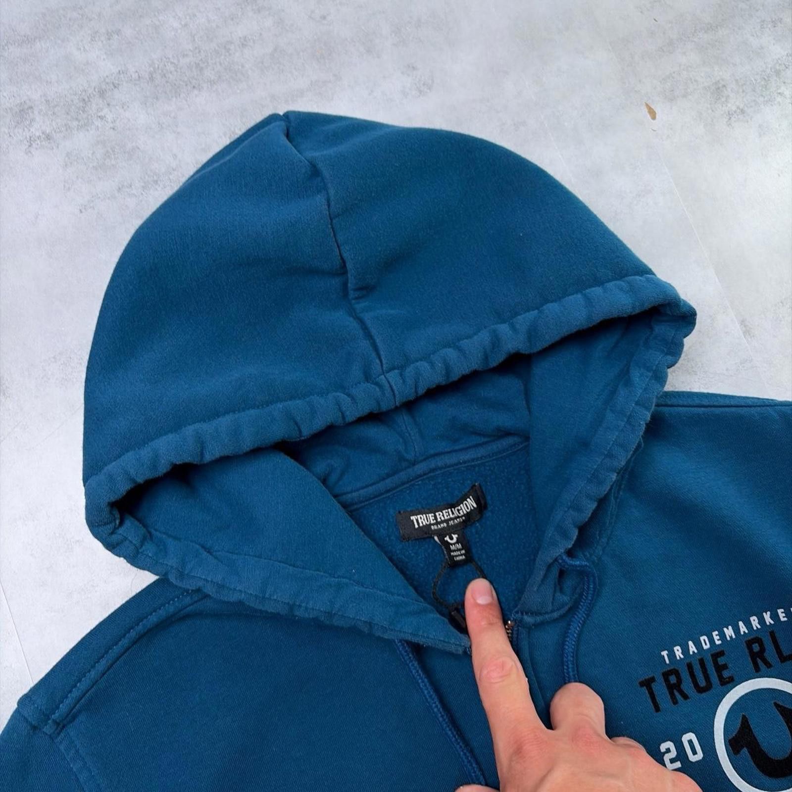 True Religion Y2K Blue True Religion Grunge Skater Zip Up Hoodie Size US M / EU 48-50 / 2 - 7 Thumbnail