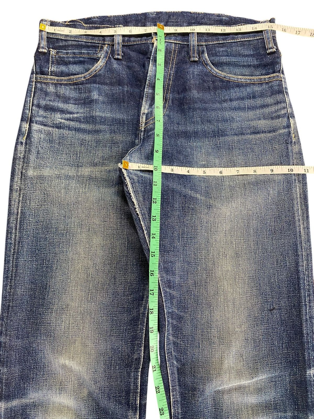Japanese Brand Tenoras Japan Selvedge Denim Vintage Blue Straight Slim Leg Size US 30 / EU 46 - 12 Thumbnail