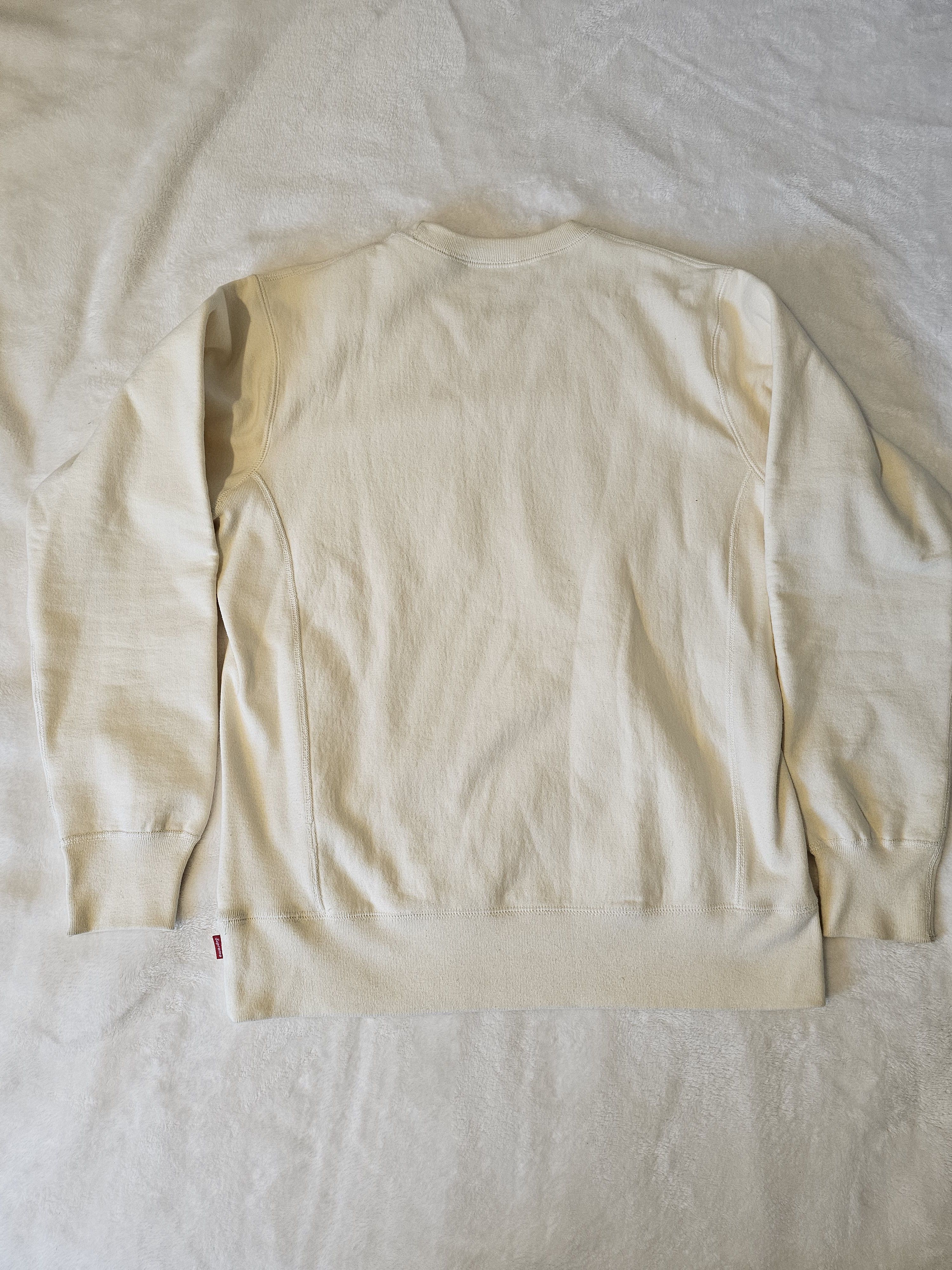 Supreme Supreme FW15 Arc Logo Crewneck Natural Beige Medium Size US M / EU 48-50 / 2 - 5 Thumbnail