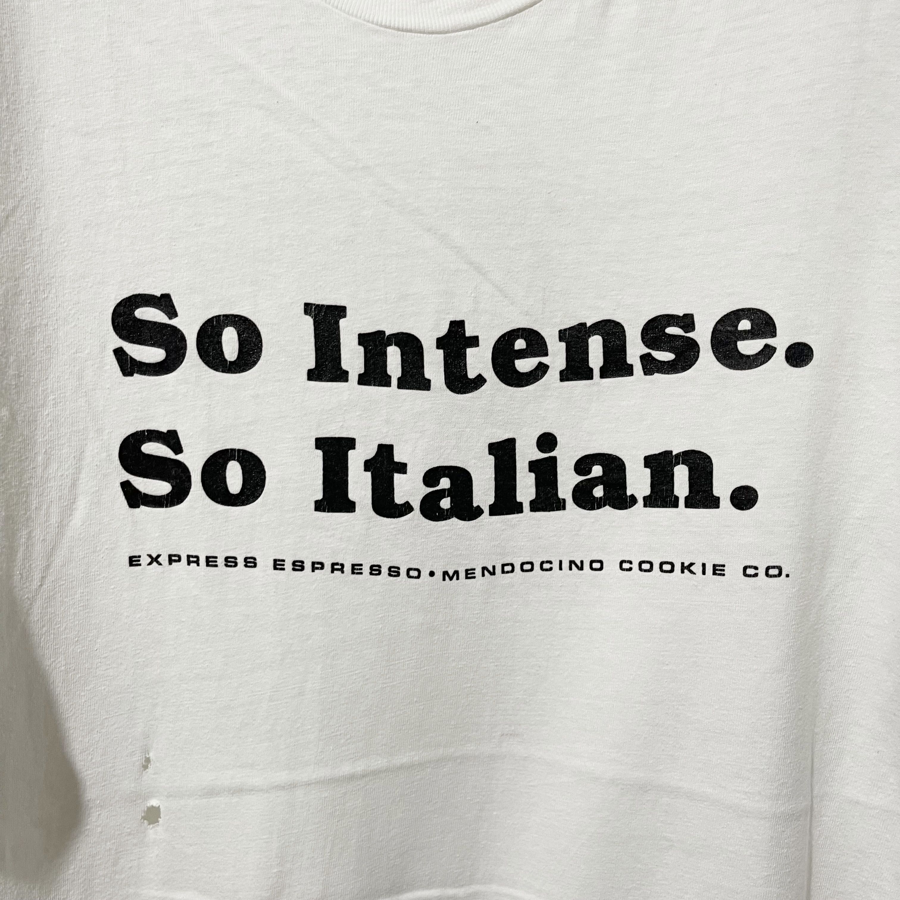 Vintage Vintage 90s “So Intense So Italian” Espresso Coffee T-Shirt Size US XL / EU 56 / 4 - 2 Thumbnail