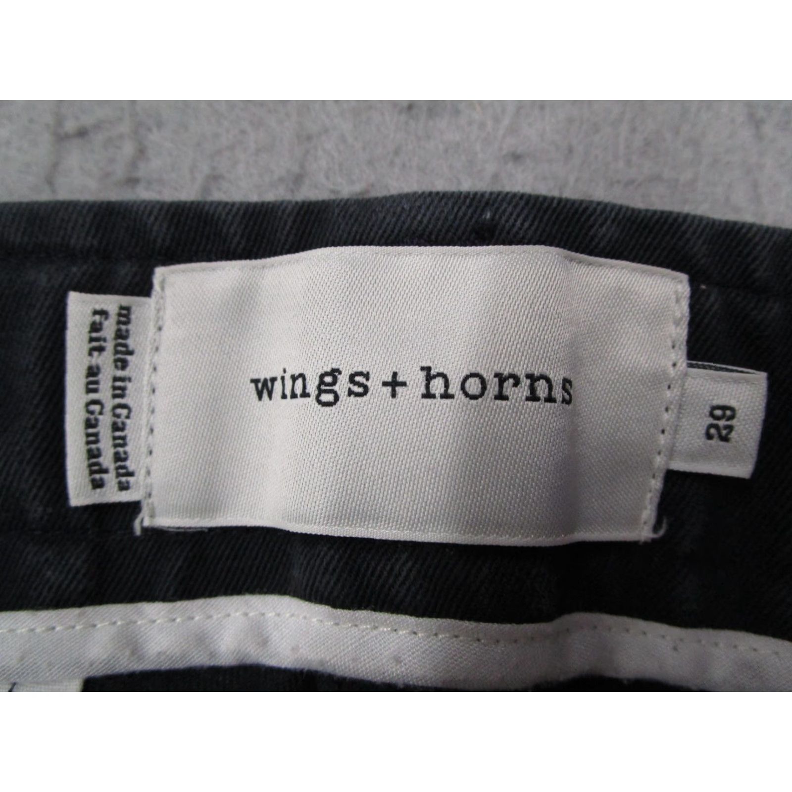 Vintage Wings + Horns Pants Mens 29x30 Gray Slim Fit Cotton Chino Made In Canada Casual Size US 29 - 3 Thumbnail