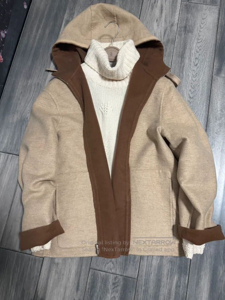 Loro Piana LORO PIANA Double-Sided Cashmere Hooded Leather Patch Jack Size XS / US 0-2 / IT 36-38 - 1 Thumbnail