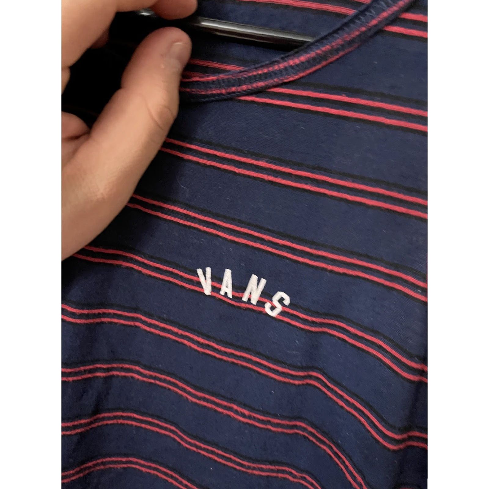 Vans Vans Womens Tank Top Striped Sheer Pullover Scoop Neck Small Multicolor Knit Logo 90s Style Block? Size S / US 4 / IT 40 - 4 Thumbnail