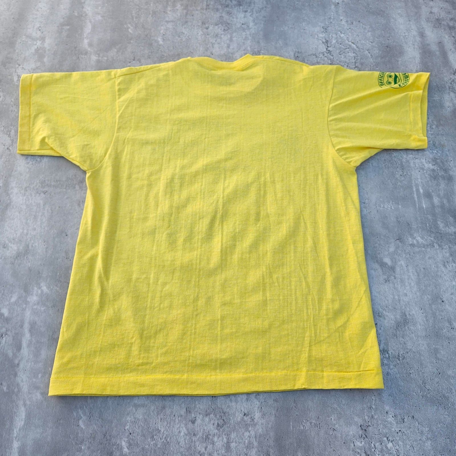 Fruit Of The Loom Vintage Kfrog Shirt Size Large Yellow Single Stitch Size US L / EU 52-54 / 3 - 5 Thumbnail