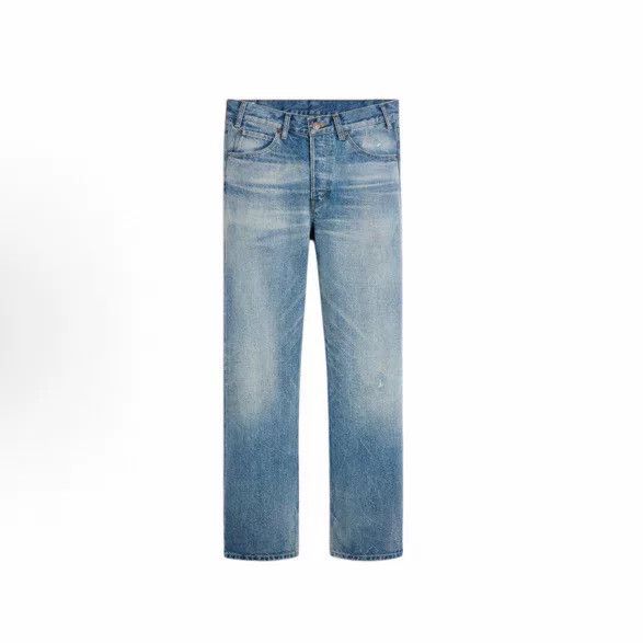 Celine Celine Washed Zip Side Pocket Straight Jeans Size 29" - 1 Thumbnail