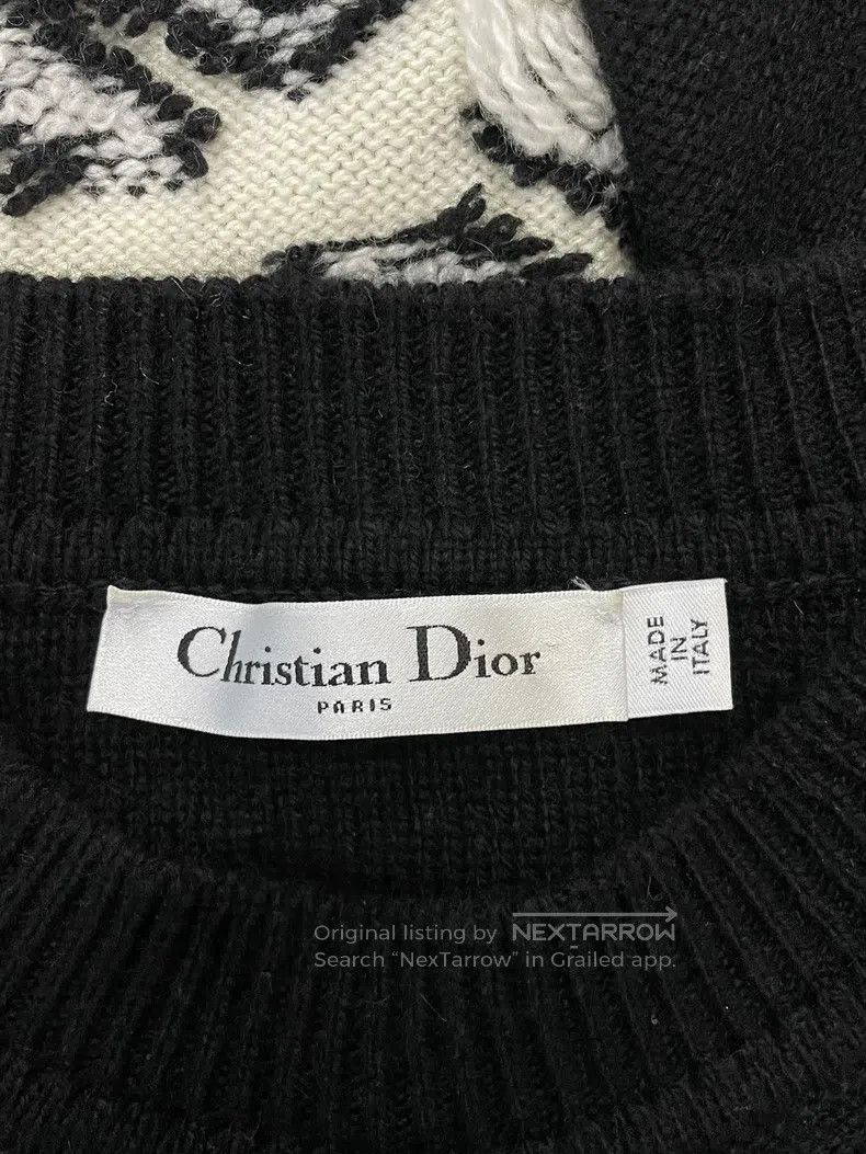 Dior Dior Black back tassel 8-character cashmere sweater Size XS / US 0-2 / IT 36-38 - 3 Thumbnail