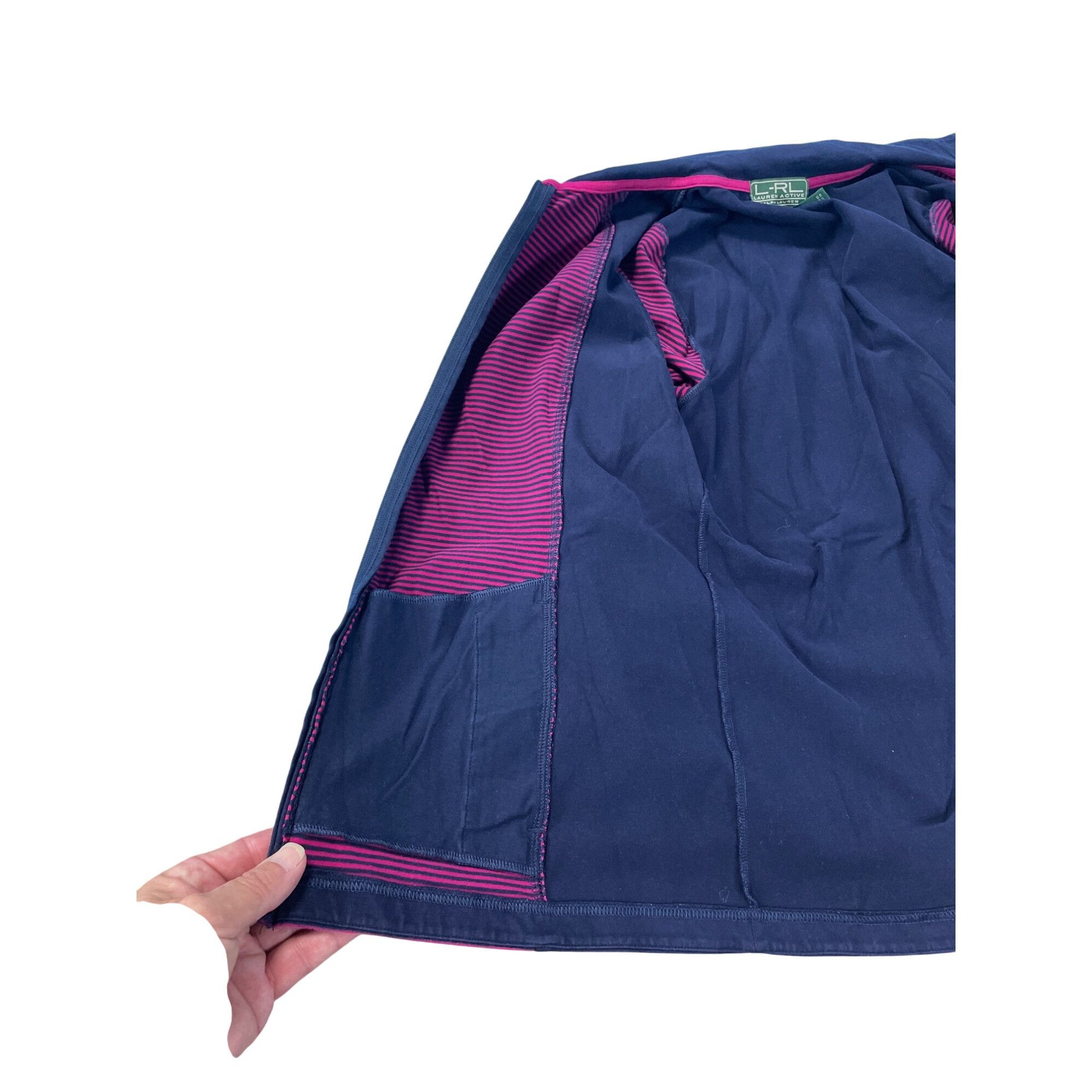 Lauren Ralph Lauren Lauren Ralph Lauren Active Womens Pink Blue Striped Full-zip Size XL / US 12-14 / IT 48-50 - 11 Thumbnail