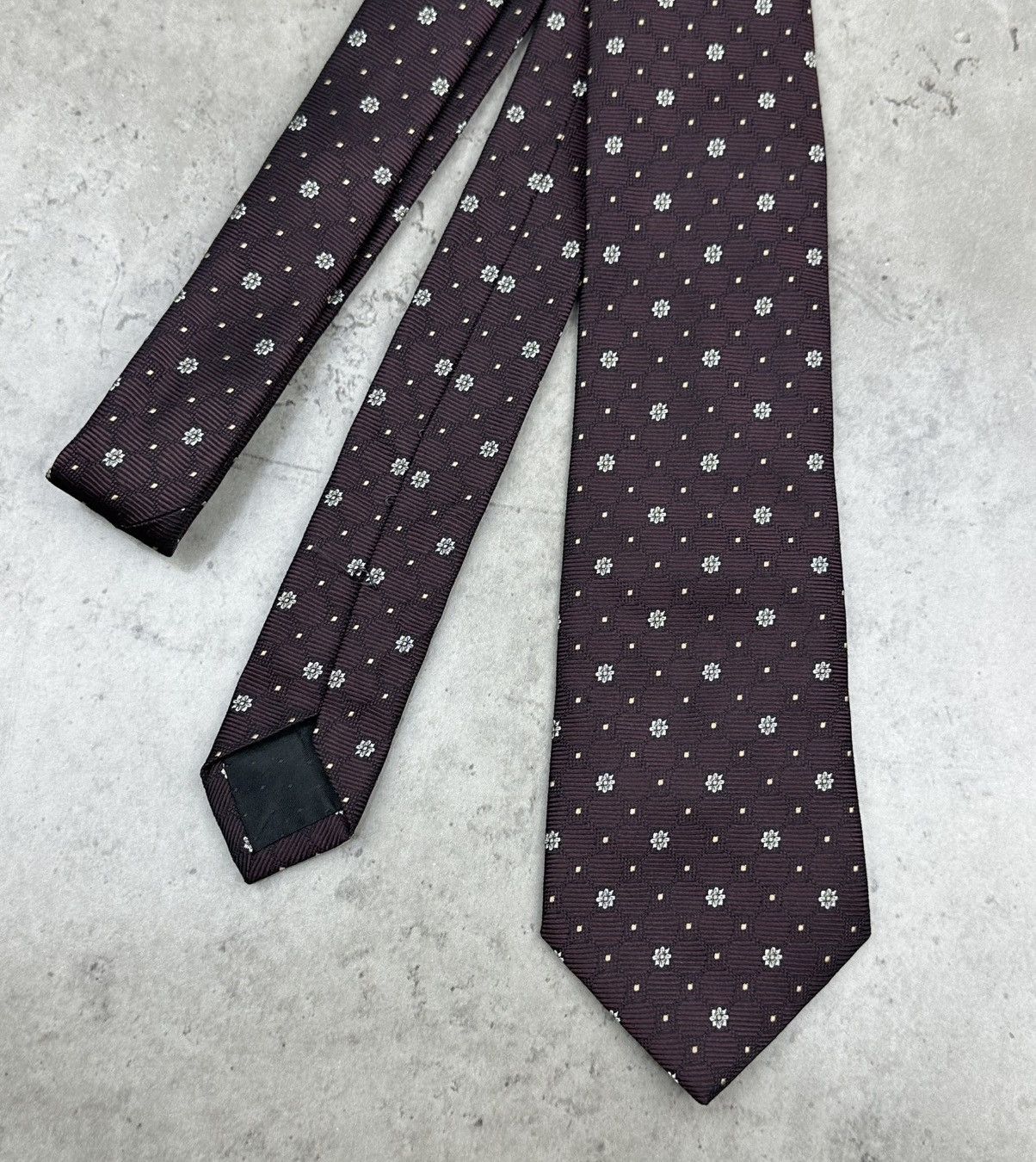 Reiss Reiss Floral Silk Tie - Made in Italy Designer Mens Necktie Size ONE SIZE - 3 Thumbnail