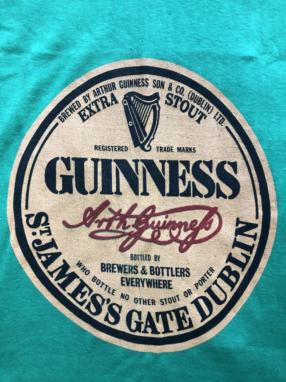 Vintage Vintage 90’s Single Stitch Guinness T Shirt Size US L / EU 52-54 / 3 - 2 Thumbnail