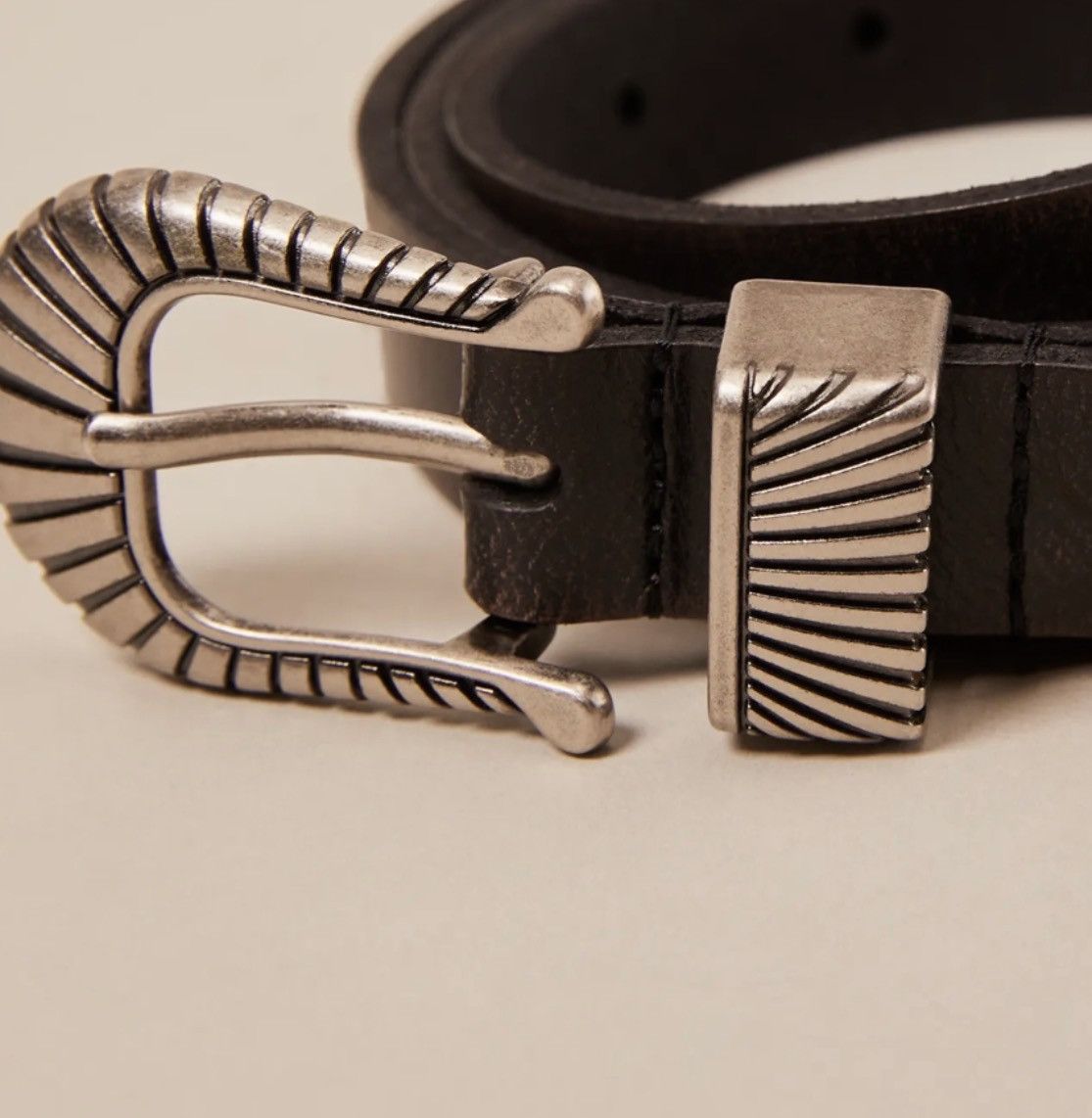 Lucky Brand Women’s Lucky Brand Western Faded Leather Belt L Size ONE SIZE - 4 Thumbnail