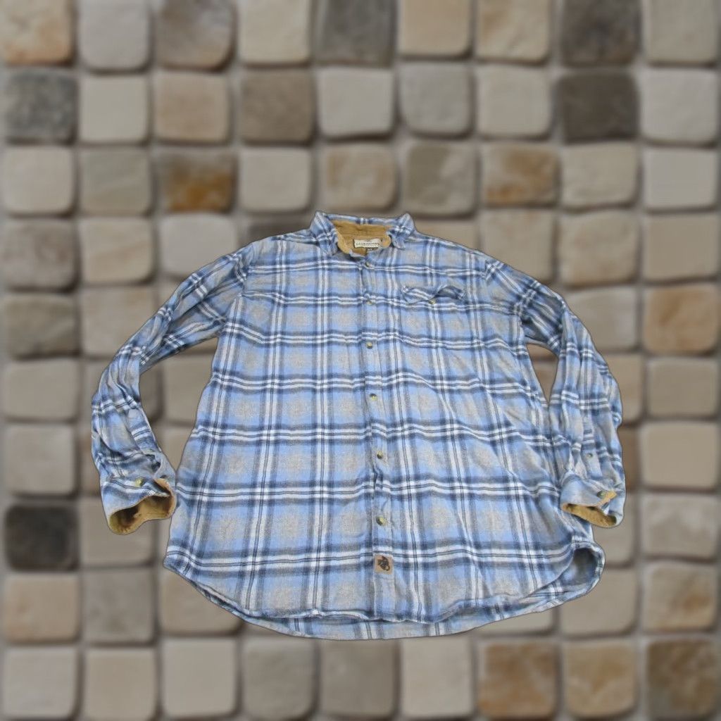 Vintage Legendary Whitetails Shirt Mens Xlt Tall Dark Blue Plaid Flannel Cotton Size US XL / EU 56 / 4 - 1 Thumbnail