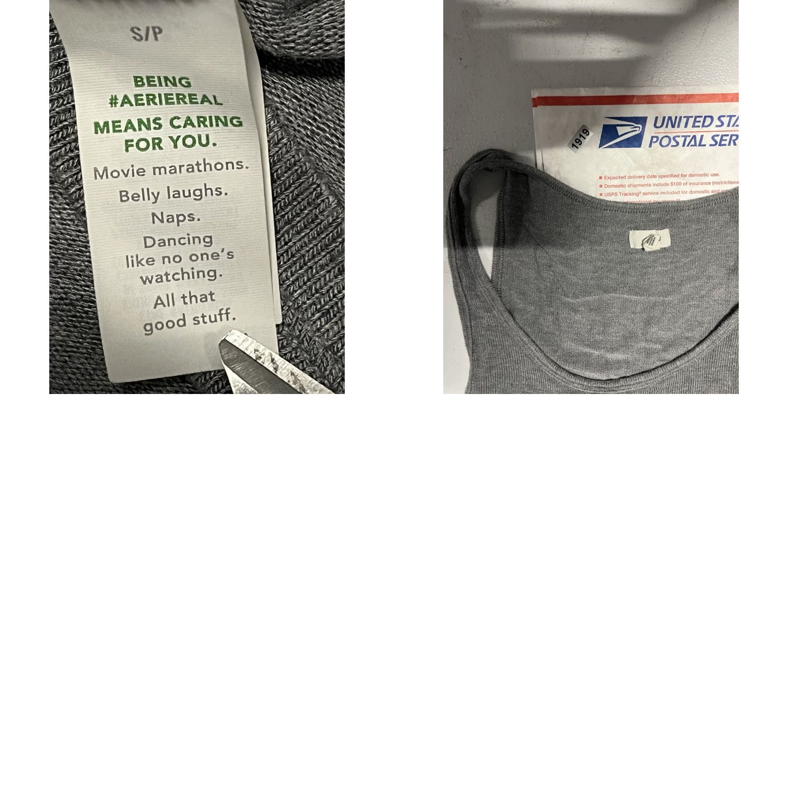 Vintage Aerie Tank Top Shirt Women S Gray Scoop Neck Cotton Blend Knit Sleeveless Pullover Basic Regular Summer Size S / US 4 / IT 40 - 8 Thumbnail