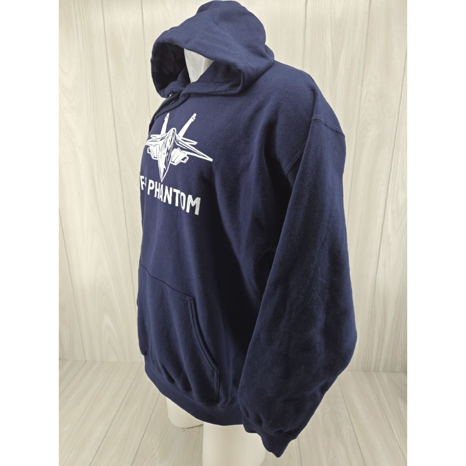 Gildan Gildan Hoodie F-4 Phantom Fighter Jet Blue Size L Mens Hoodie/Adult Large Regular Fit Military Aviation Nylon? Size US L / EU 52-54 / 3 - 3 Thumbnail