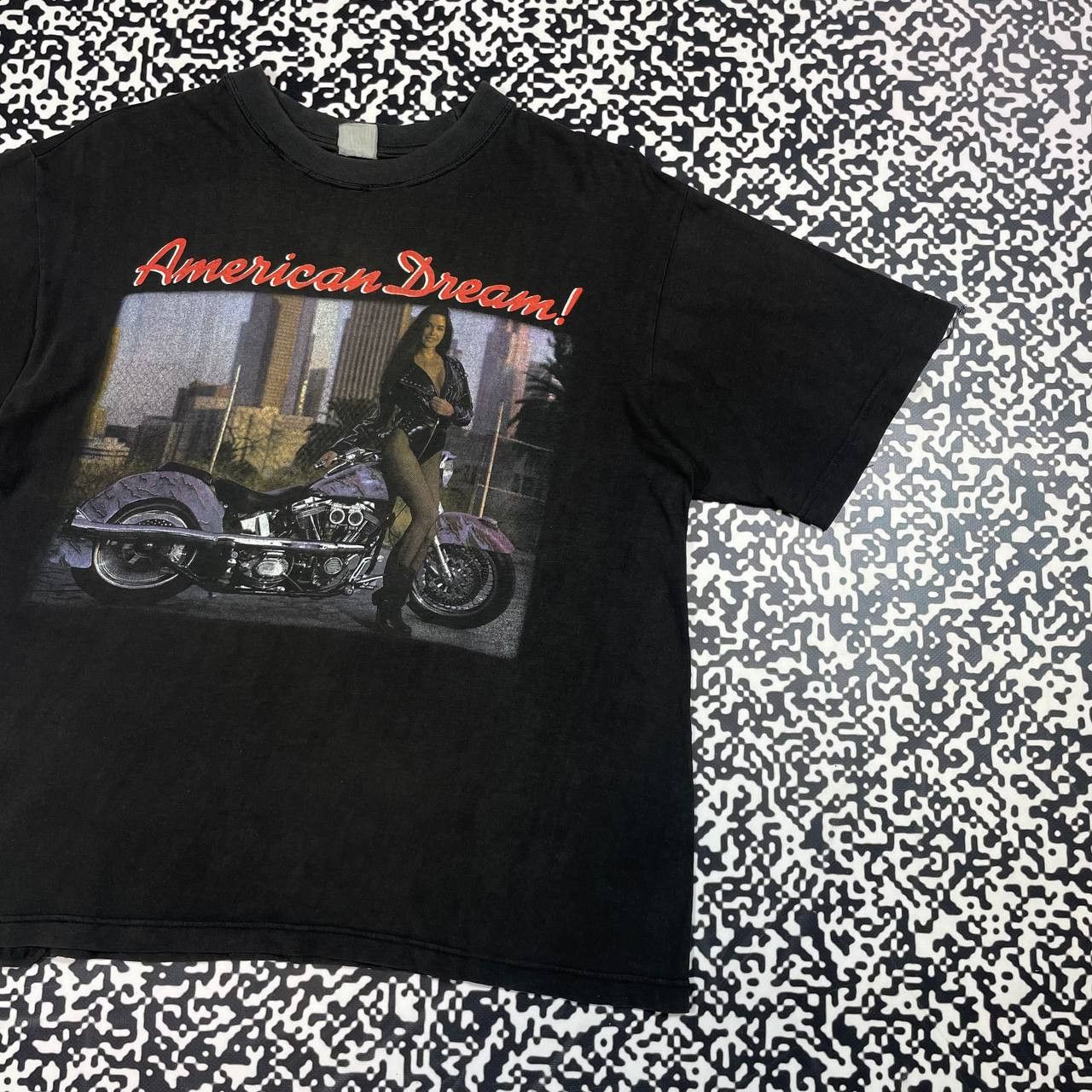 Vintage Vintage 90s American Dream Harley Davidson Style T-shirt Size US L / EU 52-54 / 3 - 3 Thumbnail