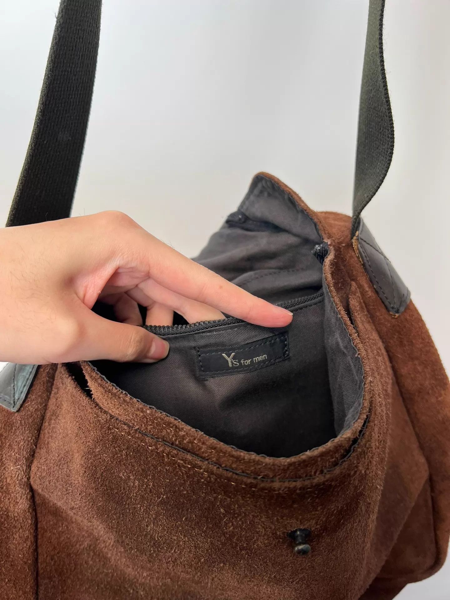 Yohji Yamamoto Yohji Yamamoto YS for Man 90s Suede Crossbody Bag Size ONE SIZE - 5 Thumbnail