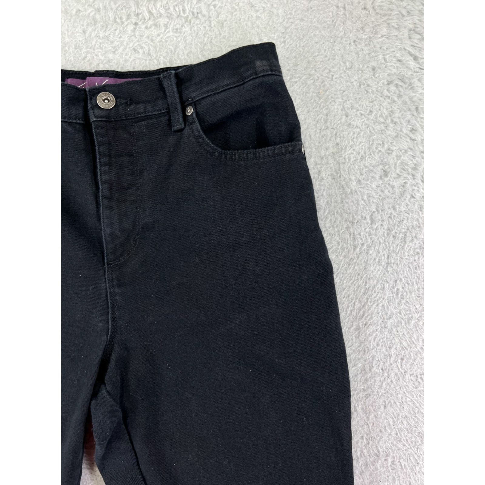 Gloria Vanderbilt Gloria Vanderbilt Amanda Jeans Womens 6 Black Denim Cotton Blend High Rise 5-Pocket Stretch Straight Size 28" / US 6 / IT 42 - 6 Thumbnail