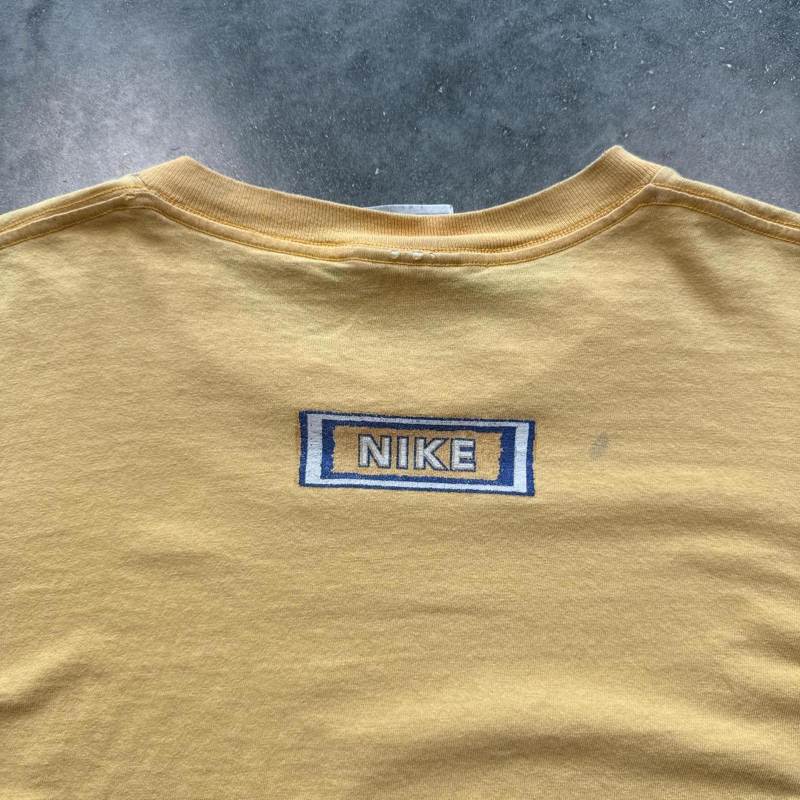 Nike Nike Yellow Cotton T-shirt With "Just Do It" Design Nike Y2K Size US S / EU 44-46 / 1 - 4 Thumbnail