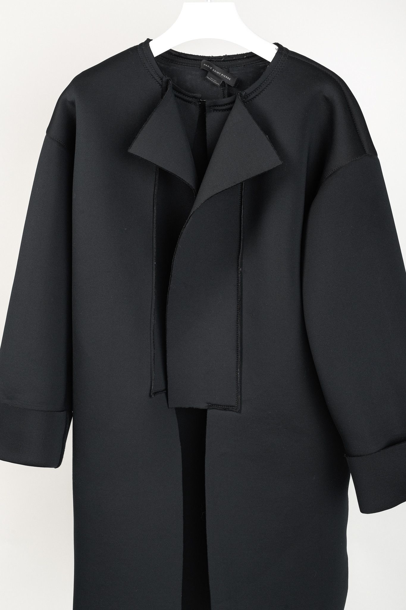 Marie Saint Pierre Marie Saint Pierre Neoprene Hook-Closure Layered-Front Coat Size M / US 6-8 / IT 42-44 - 3 Thumbnail