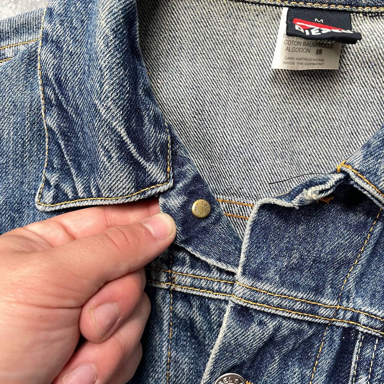 Diesel Vintage 90s Diesel Denim Trucker Jacket Women’s Blue Size M Size M / US 6-8 / IT 42-44 - 8 Thumbnail