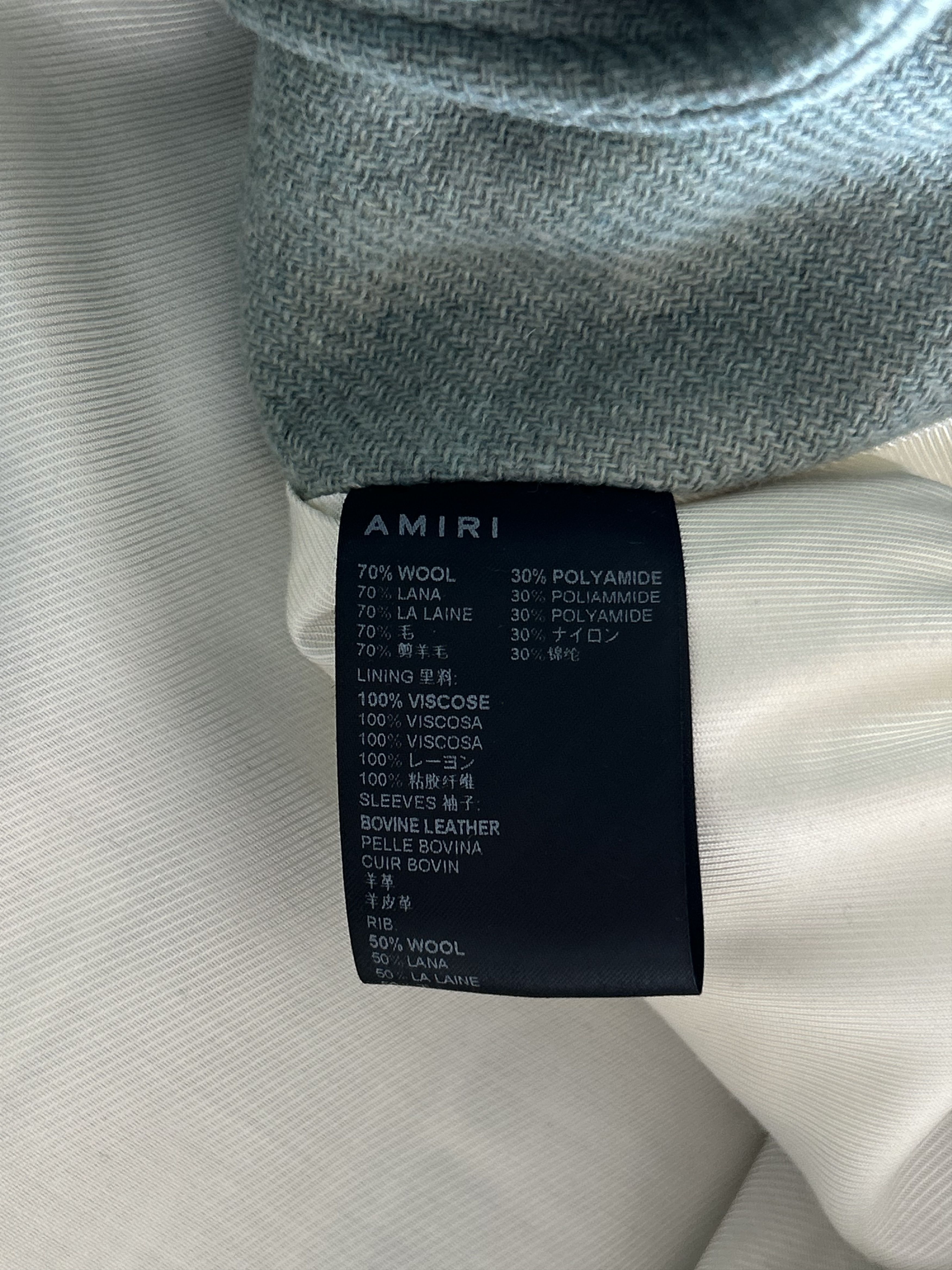 Amiri Amiri Frosty Green & White Fighters Varsity Jacket Size US XL / EU 56 / 4 - 4 Thumbnail