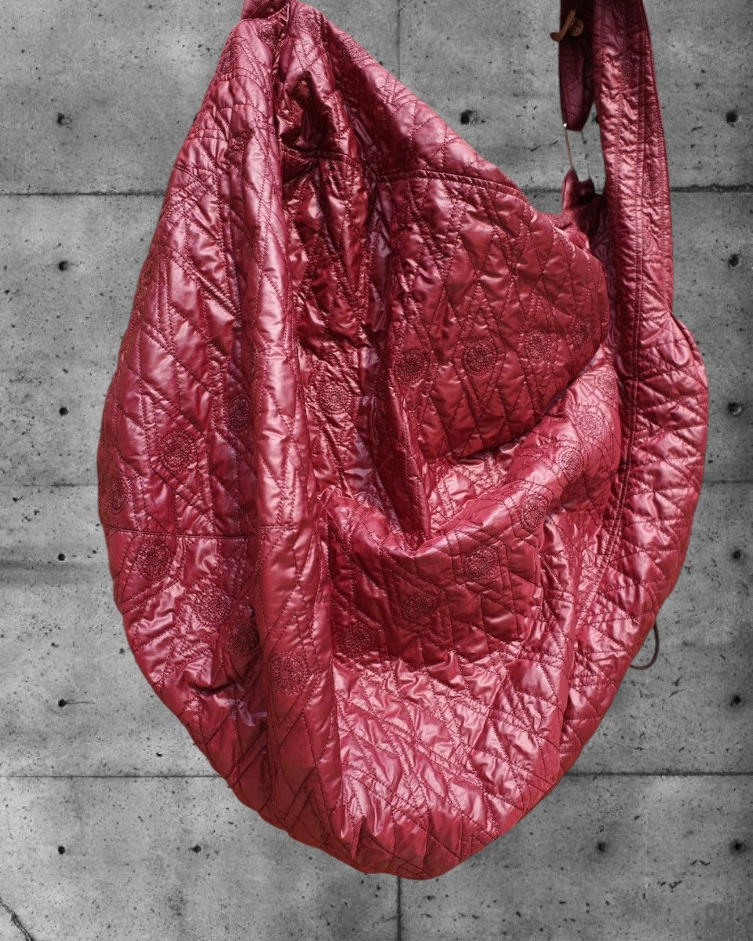Kiko Kostadinov Kiko Kostadinov Yesternow Quilted Hobo Bag Burgundy Size ONE SIZE - 6 Thumbnail