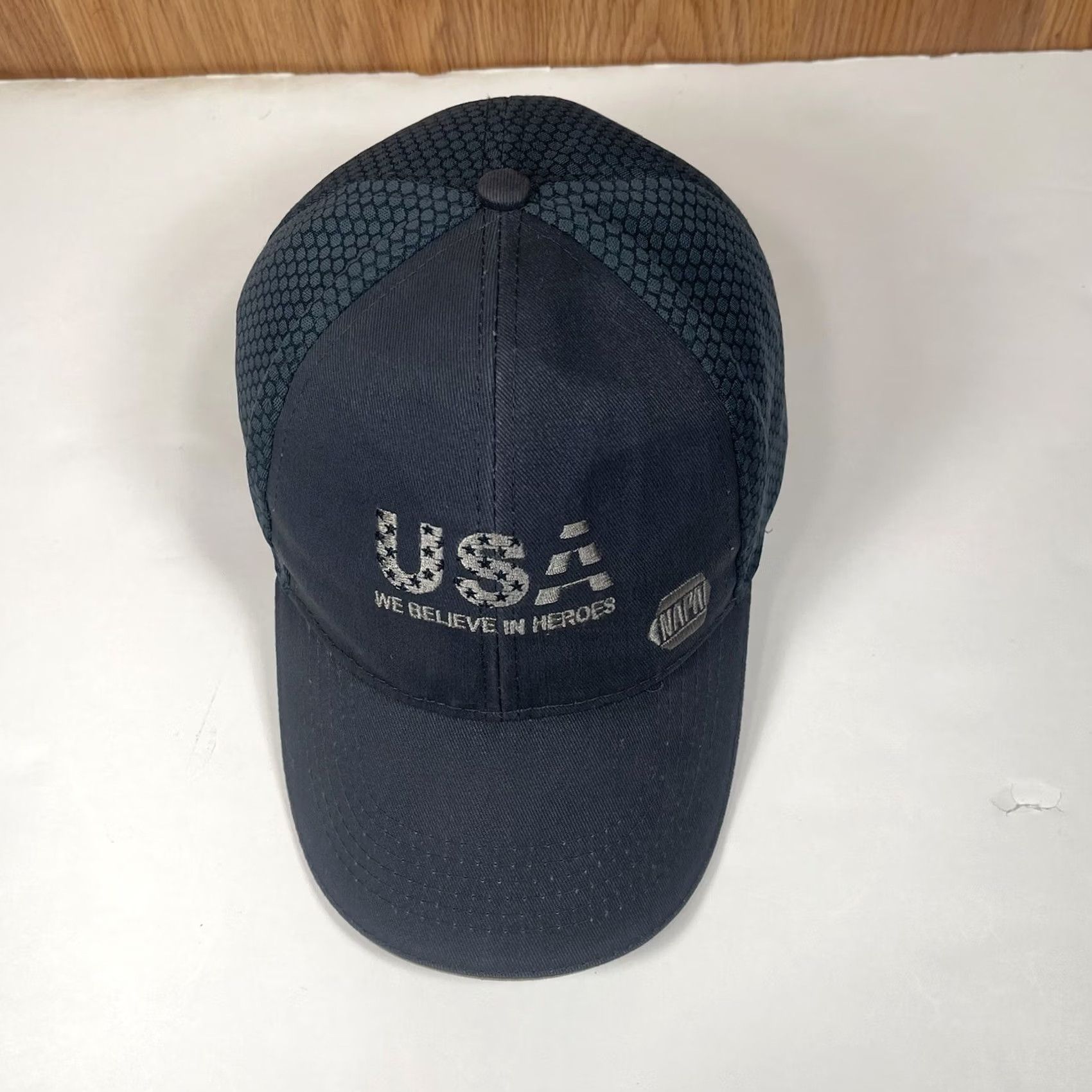 Vintage NAPA We Believe In Heroes Fallen Heroes Foundation Adult Adjustable Hat Cap Grey Unisex Boys Girls Mens Womens StrapBack Cap Size ONE SIZE - 2 Thumbnail