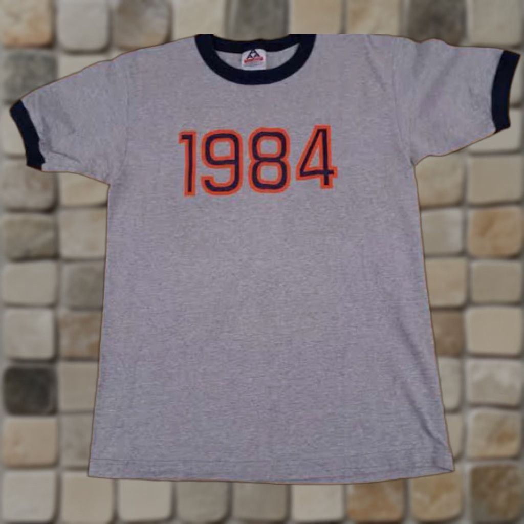 Vintage Detroit Tigers 1984 T-Shirt Alstyle Gray Crew Neck Short Sleeve M Men Sports Shirt Size US M / EU 48-50 / 2 - 1 Thumbnail