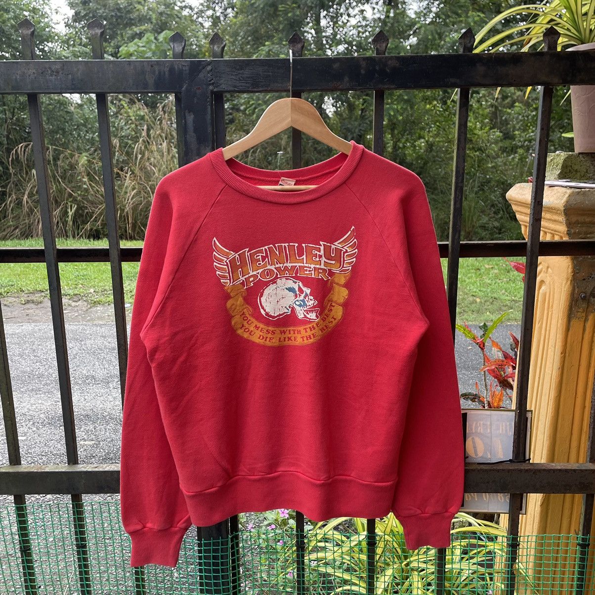 Japanese Brand × Vintage 🔥Vintage K Mayer Henley Power Big Skull Fire Sweatshirts Size US M / EU 48-50 / 2 - 1 Thumbnail