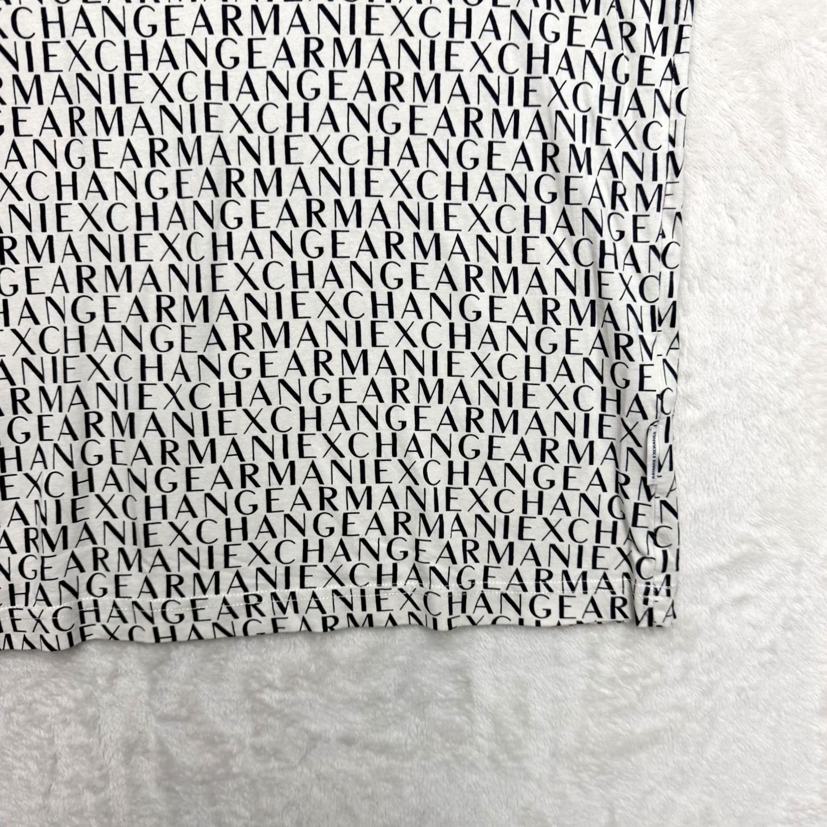 Armani Exchange Armani Exchange Shirt Mens XL White All Over Logo AOP Graphic Print Size US XL / EU 56 / 4 - 4 Thumbnail