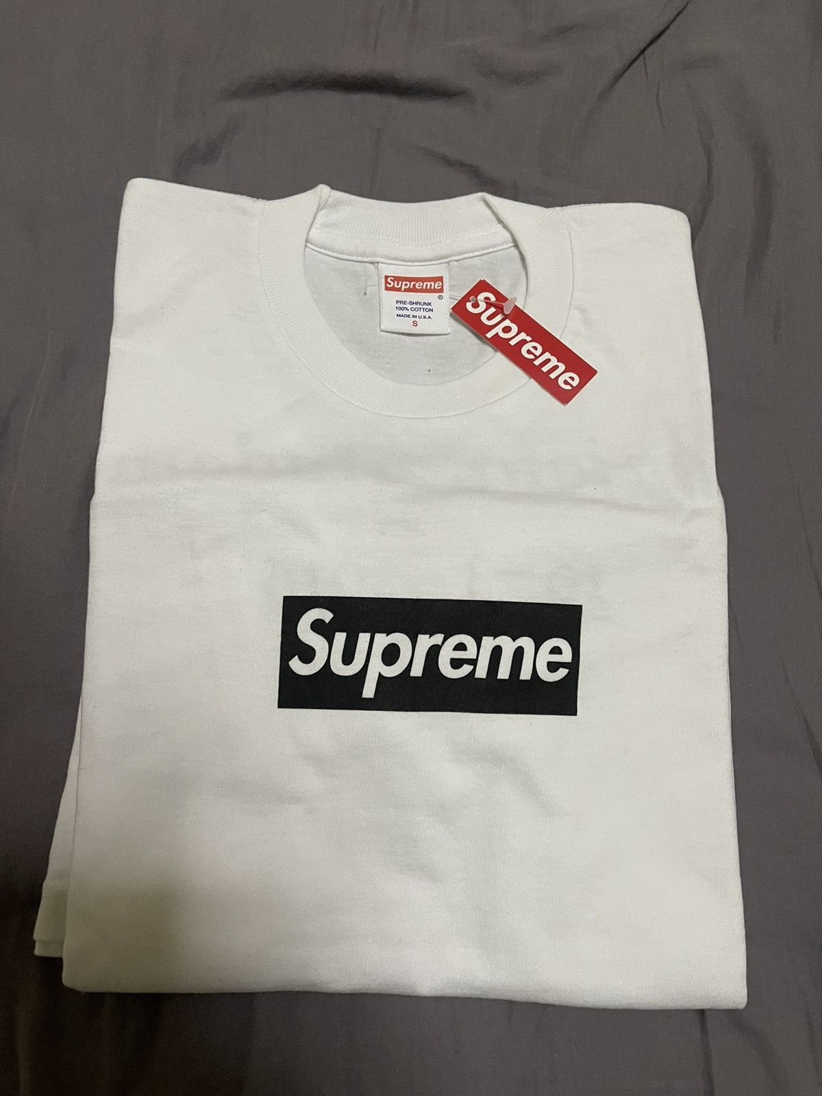 最安値で supreme box logo tee S レア paris Tシャツ/カットソー(半袖