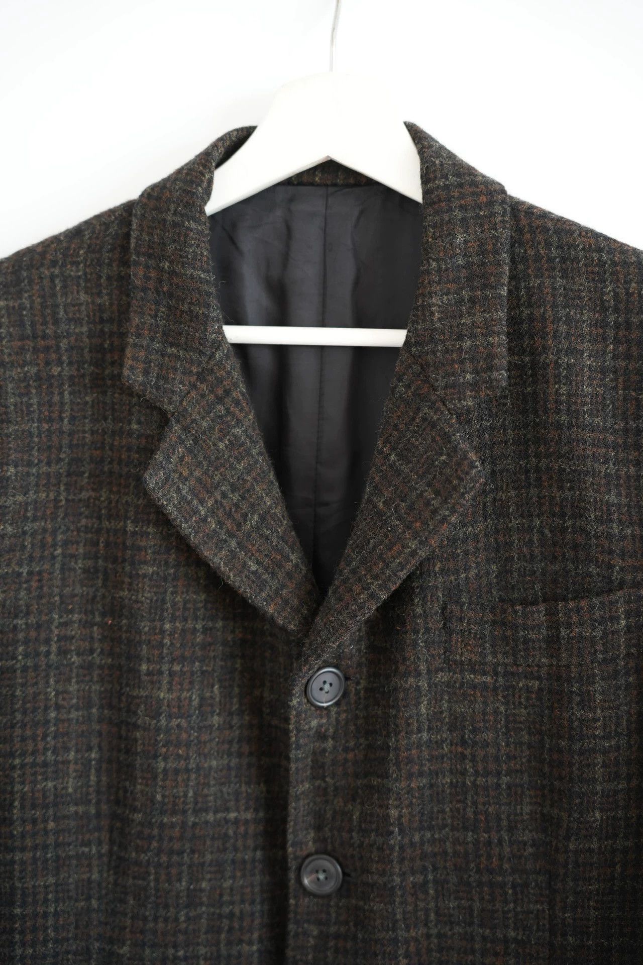 Yohji Yamamoto Yohji Yamamoto Y's 80s Vtg Plaid Brown Wool Blazer Size US M / EU 48-50 / 2 - 3 Thumbnail