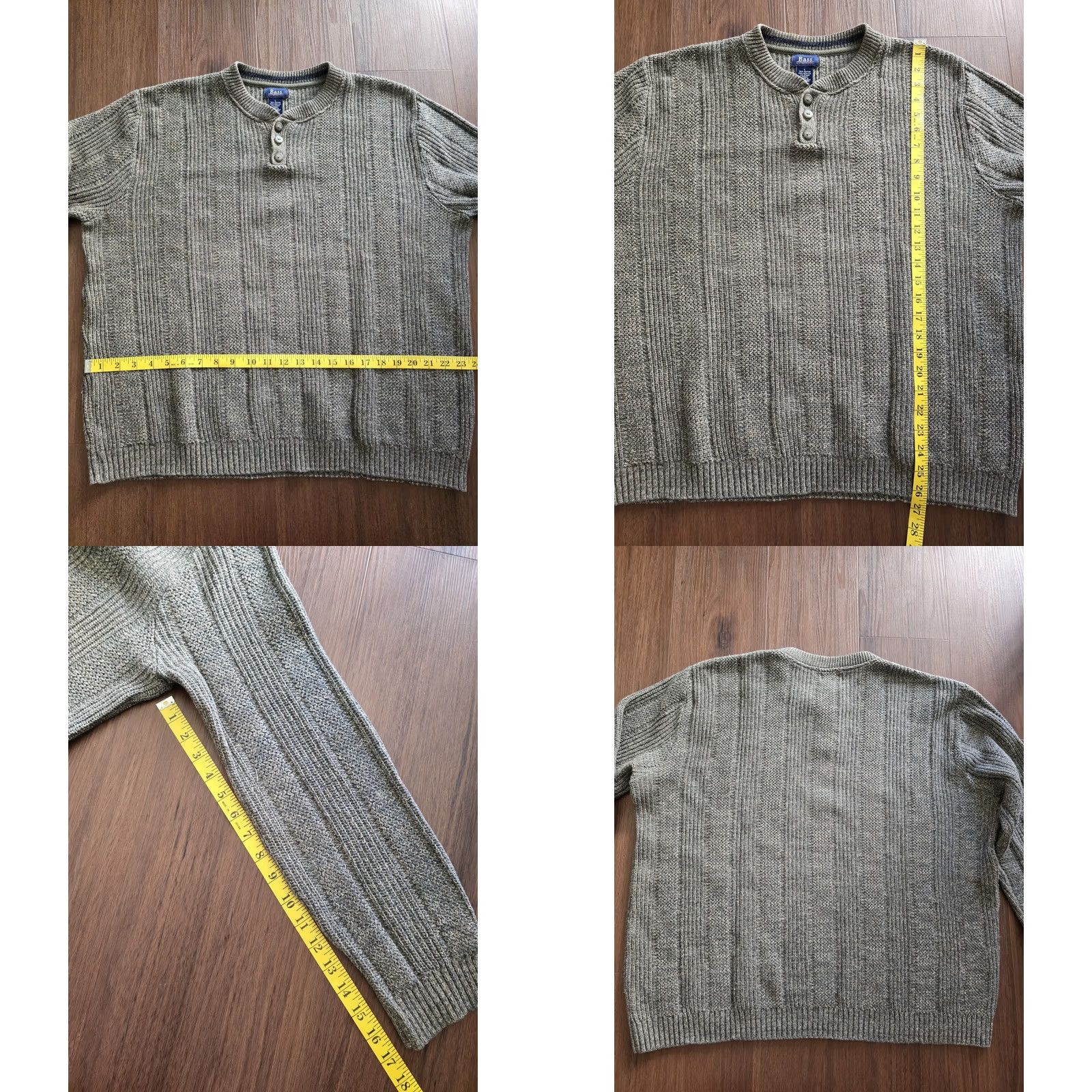Olive VINTAGE GH Bass & Co Sweater Mens Large Olive Green Long Sleeve Grunge 90s Size US L / EU 52-54 / 3 - 8 Thumbnail