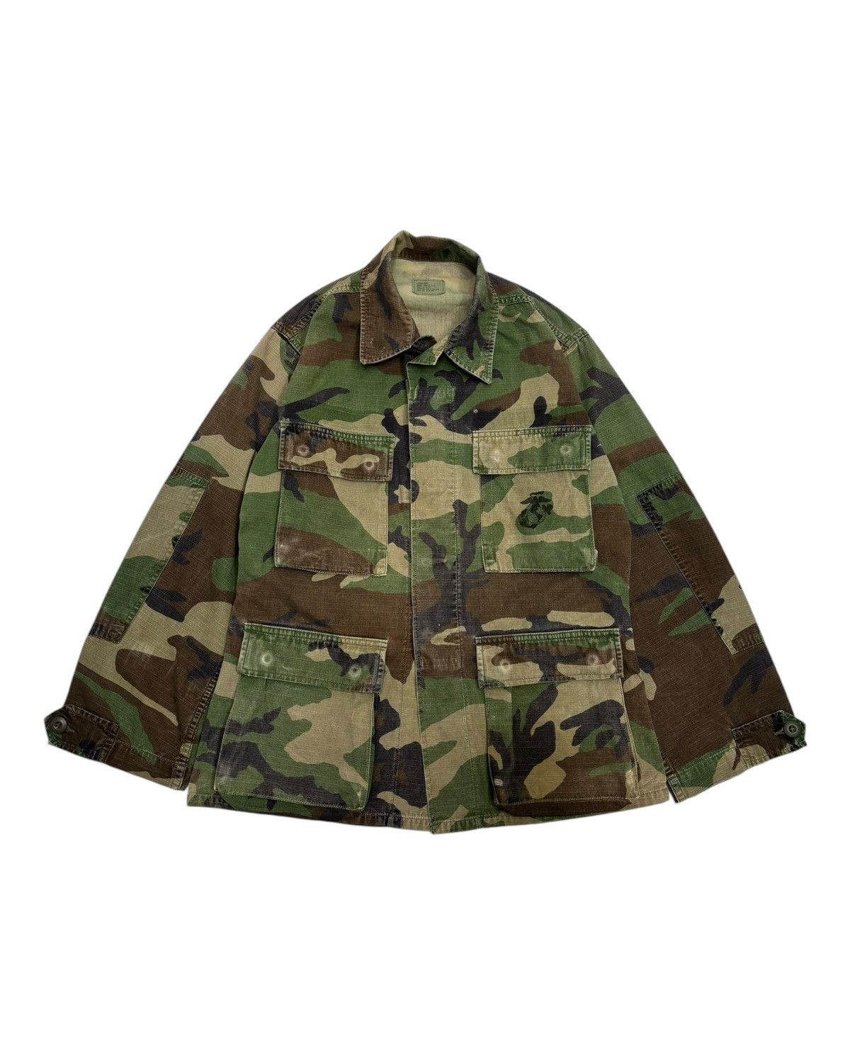 If Six Was Nine 🔥VINTAGE US ARMY WOODLAND CAMOUFLAGE PATTERN MILITARY JACKET Size US S / EU 44-46 / 1 - 1 Thumbnail