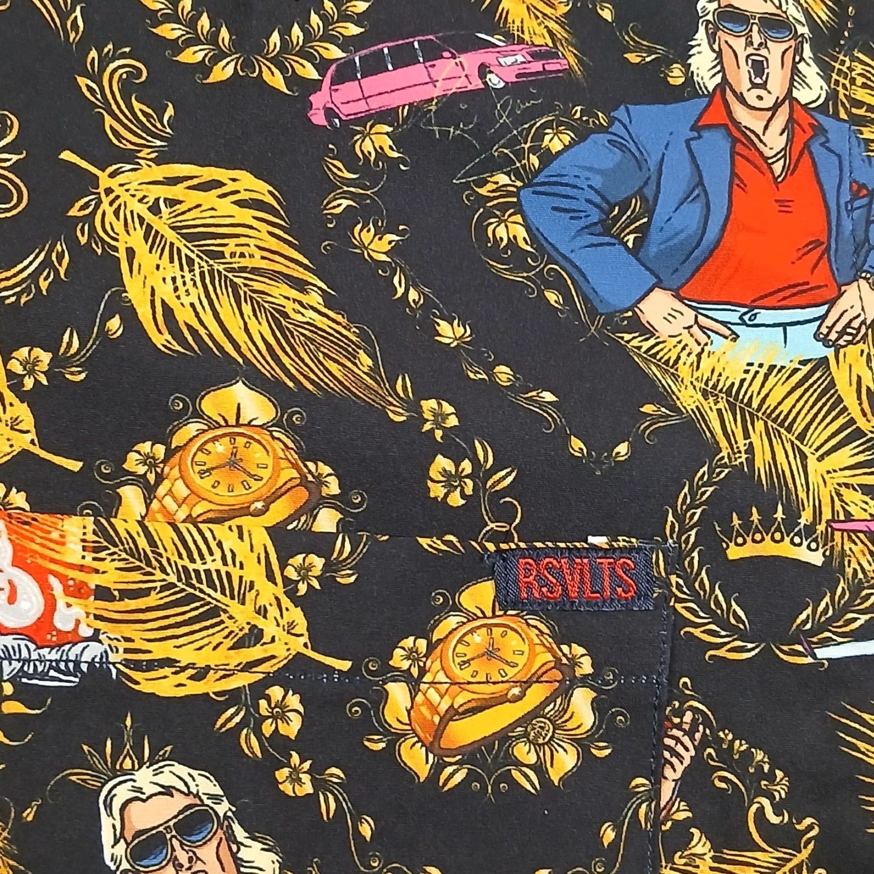 Vintage RSVLTS Shirt Men Large Black Wrestling Legends Rick Flair The Roosevelts New Size US L / EU 52-54 / 3 - 6 Thumbnail