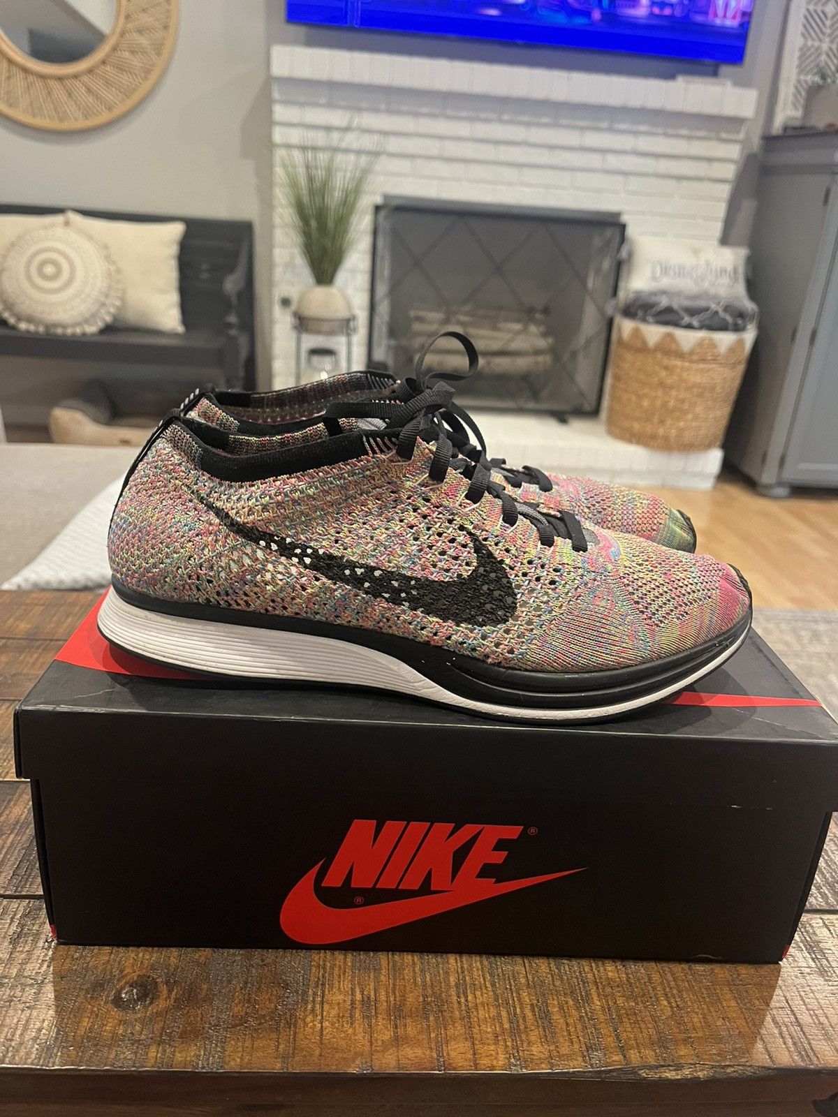 Nike Nike Flyknit Racer “Multi color 3.0” size 8.5 Size US 8.5 / IT 38.5 - 1 Thumbnail
