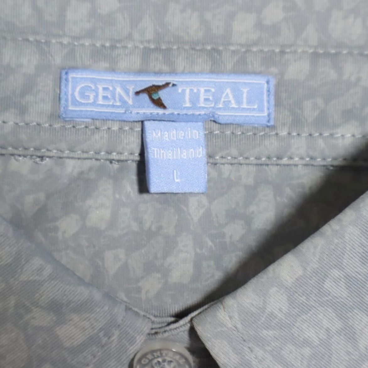 Vintage Genteal Polo Shirt Men L Gray Brrr Printed Animal High Stretch All Over Print Relaxed Fit Shirt Size US L / EU 52-54 / 3 - 5 Thumbnail