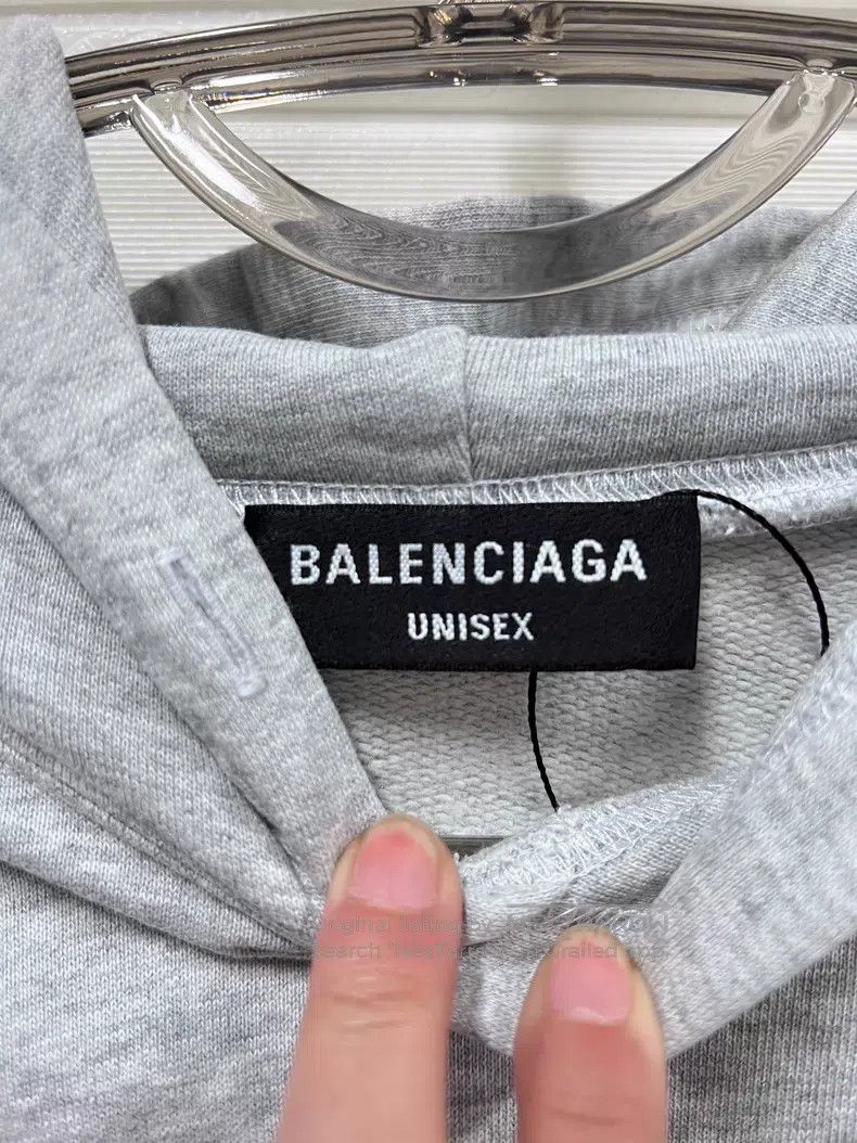 Balenciaga Balenciaga Grey reversed embroidered letter logo hooded sw Size US M / EU 48-50 / 2 - 3 Thumbnail