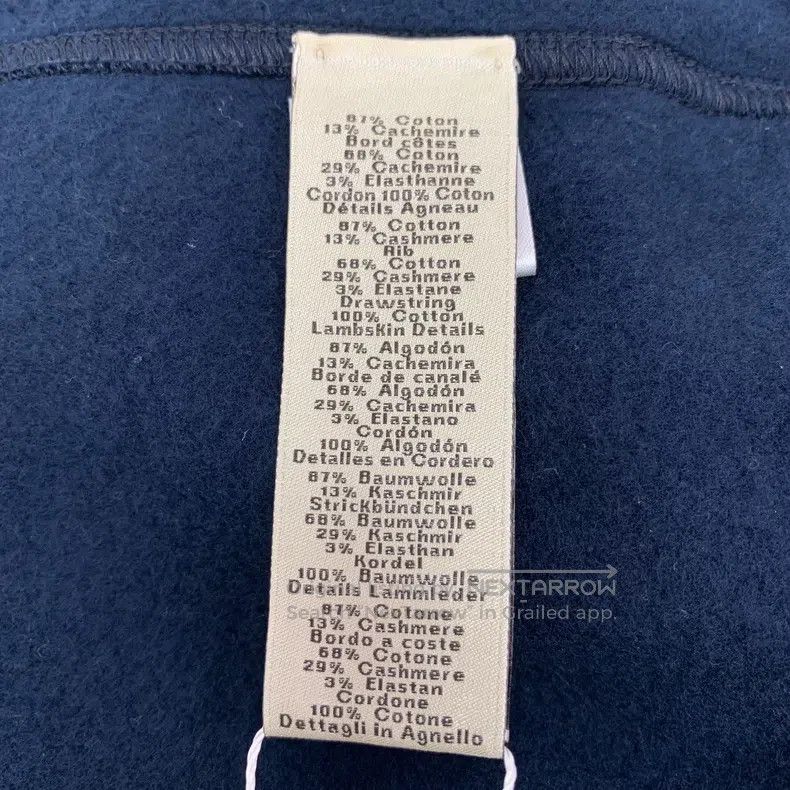 Hermes Hermes Dark Blue Cotton Hooded Drawstring Zipper Long Slee Size US S / EU 44-46 / 1 - 6 Thumbnail