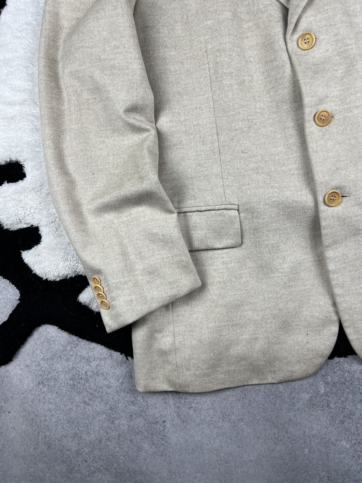 Vintage Riccardo Piacenza Lana Wool Italy Buisness Old Money Blazer Size 52R - 5 Thumbnail