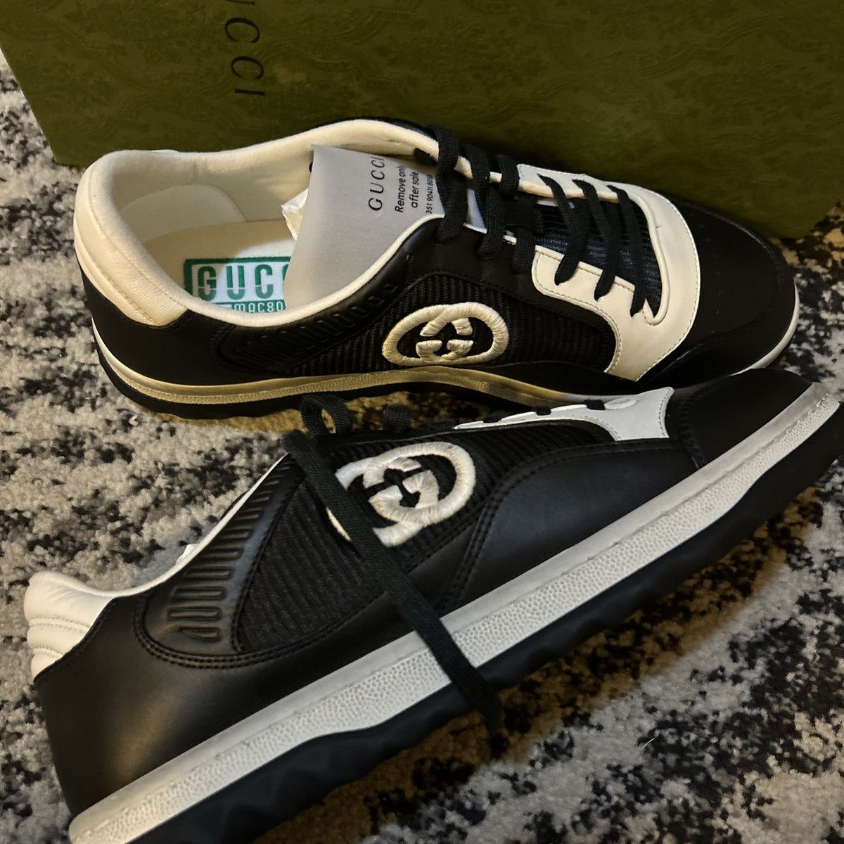 Gucci Gucci MAC80 Sneaker Black Off White Size US 10 / EU 43 - 3 Thumbnail