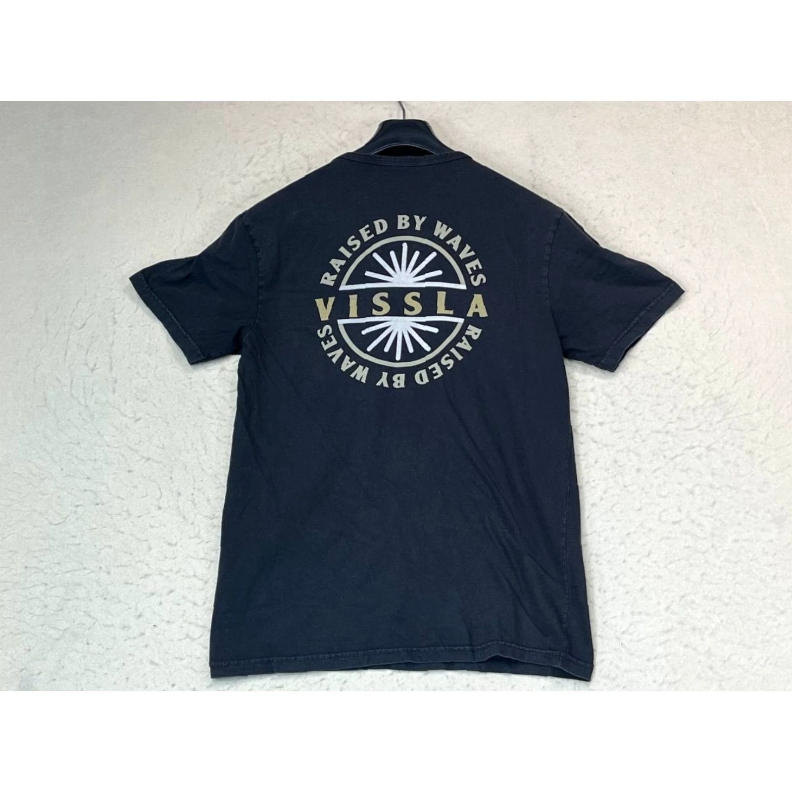 Vissla Vissla T-Shirt 100% Organic Cotton Black Short Sleeve Crew Neck Men Size M Double Sided Logo Pocket Size US M / EU 48-50 / 2 - 2 Thumbnail