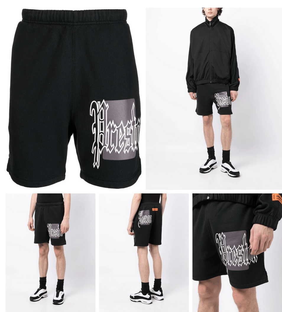 Heron Preston Heron Preston Color Blocks Logo-Print Track XL Shorts Size US 36 / EU 52 - 1 Thumbnail