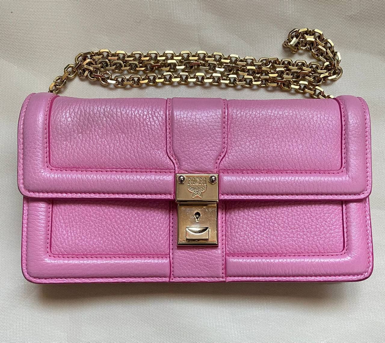 MCM × Vintage 📌 Rare MCM Leather Handbag Shoulder Bag Clutch Bag pink Size ONE SIZE - 2 Thumbnail