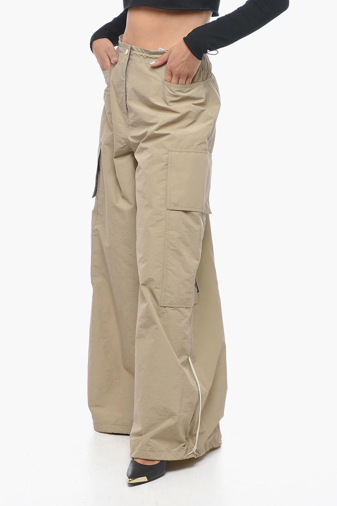Palm Angels og1mm0326 Cargo Pant in Beige Size 27" / US 4 / IT 40 - 1 Thumbnail
