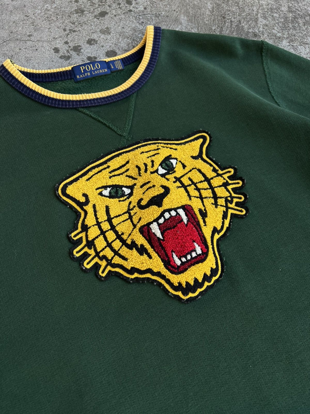 Polo Ralph Lauren Polo Ralph Lauren Tiger head Sweatshirt Y2k University USA Size US L / EU 52-54 / 3 - 6 Thumbnail