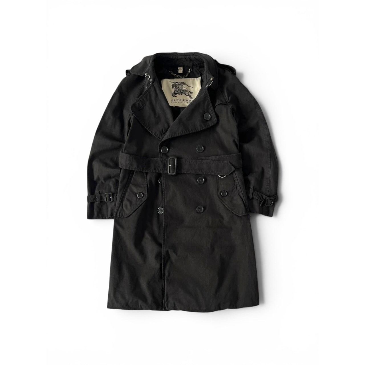 Burberry Burberry Black Trench Coat Made in England Size S / US 4 / IT 40 - 2 Thumbnail